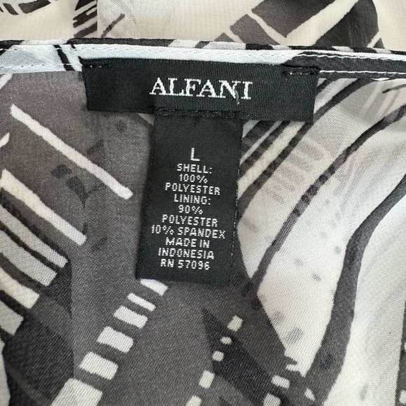 * ❤️ALFANI PRINT BLOUSE W/ATTACHED CAMI & SLEEVE DETAIL LARGE - Picture 9 of 9